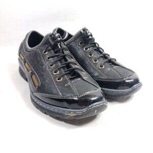 Spring Step Women's Size 5.5 Black Leather Fashion Sneakers